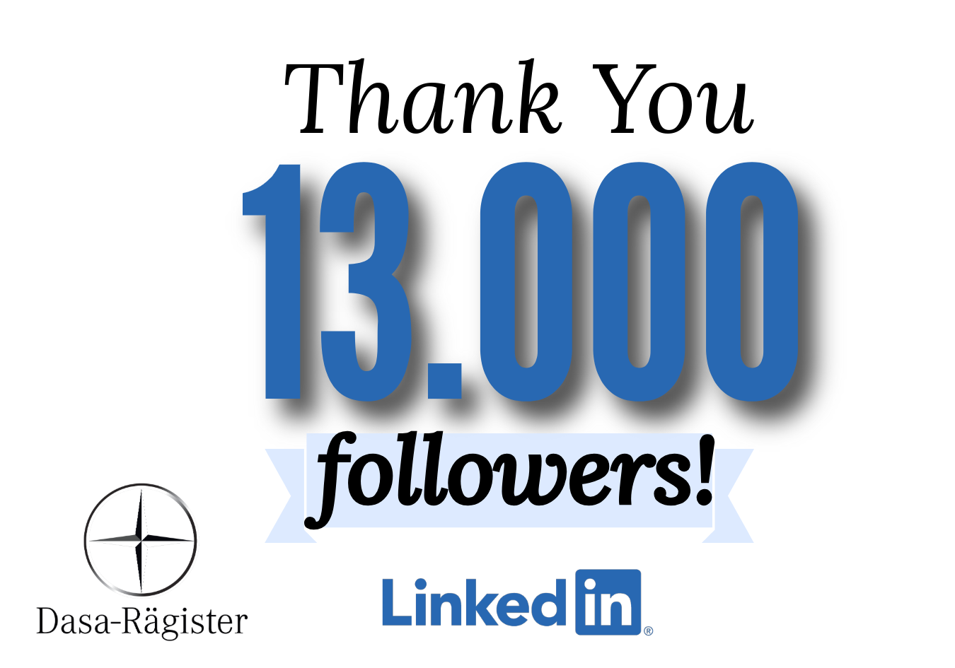 13000 followers
