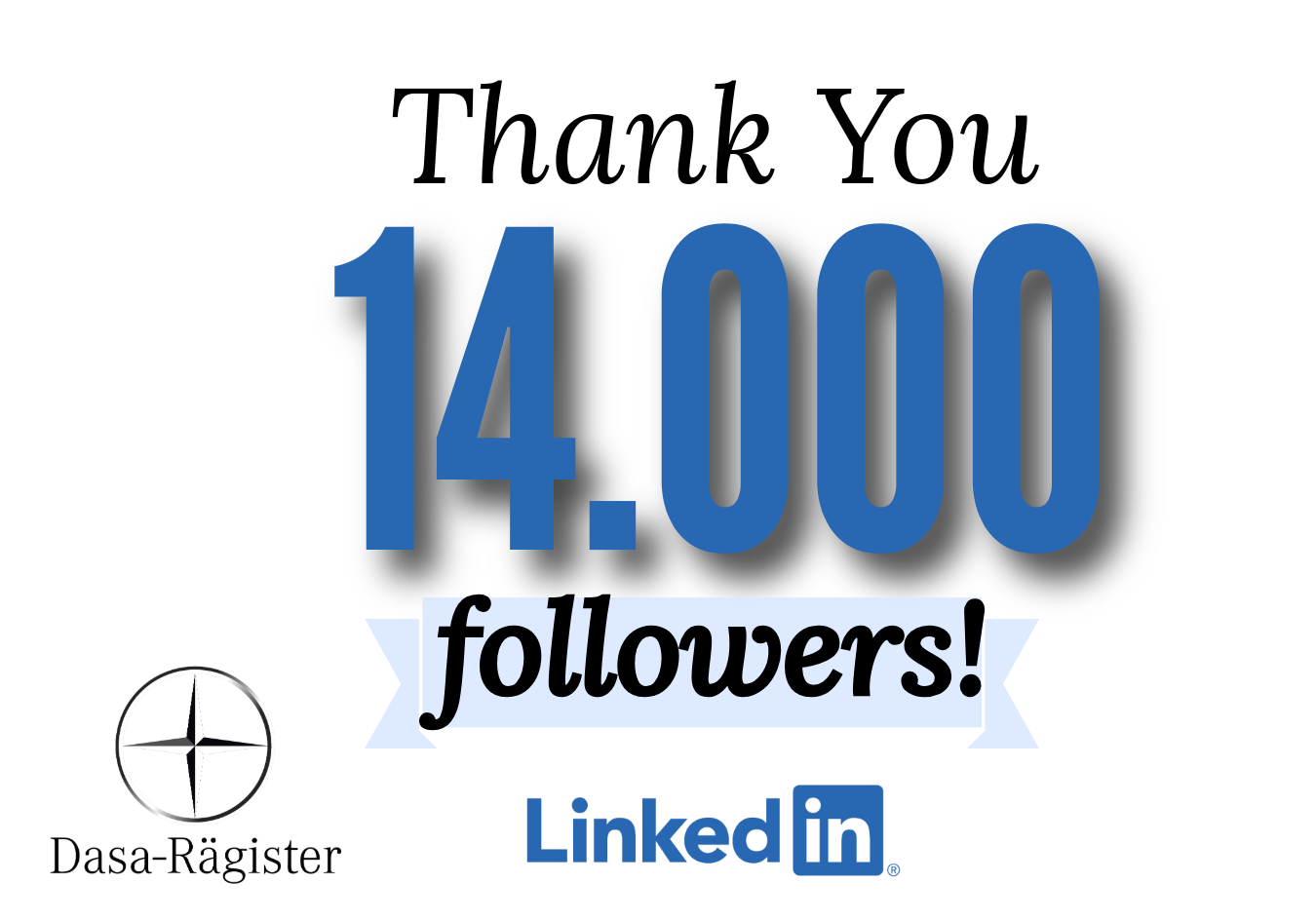 14000 followers